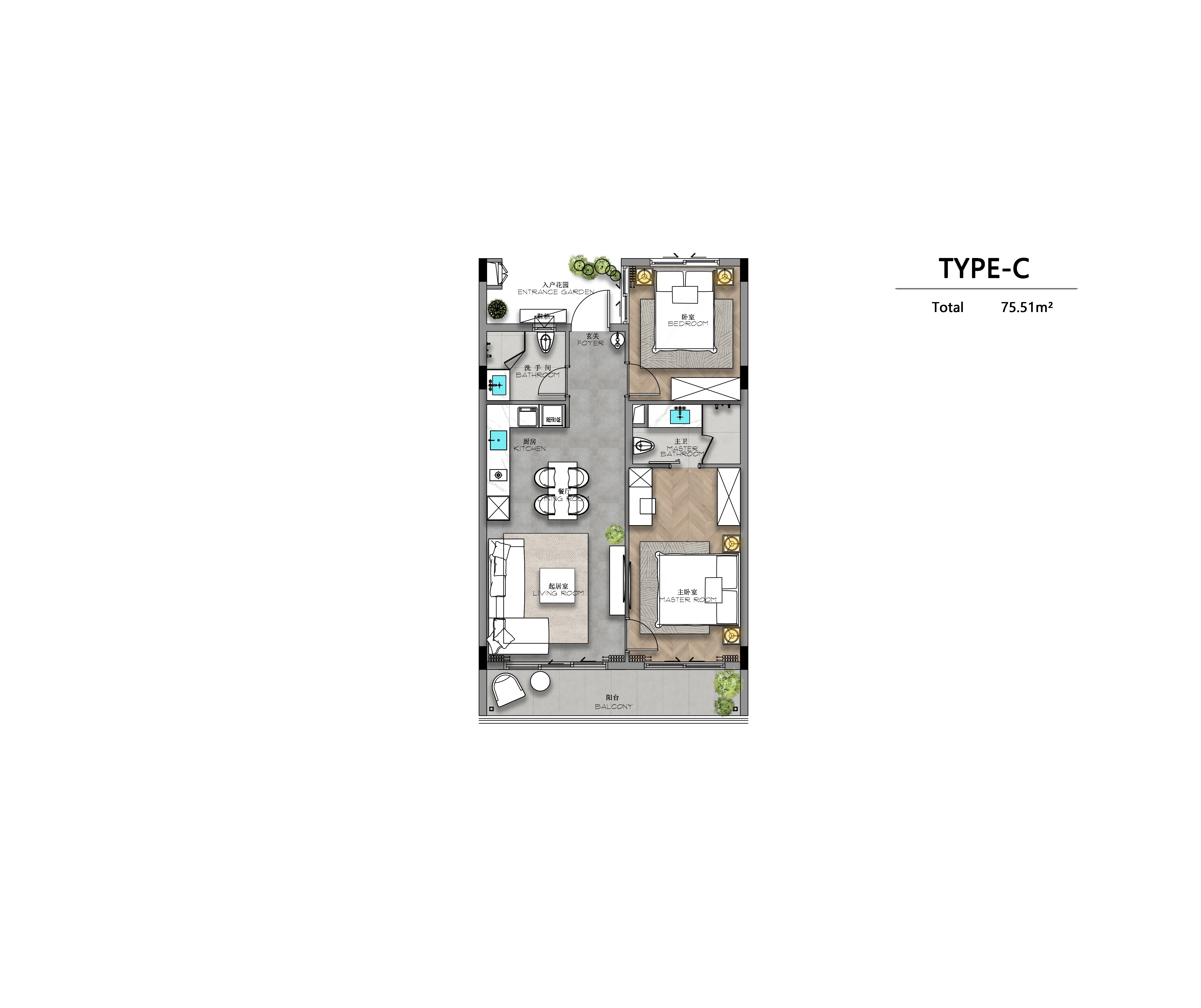 Ayana Heights — B-606 • Sea+Mountain • 2BR (Type C)